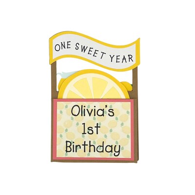 One Sweet Year First Birthday Invitation , Lemonade Birthday Invitation - image2